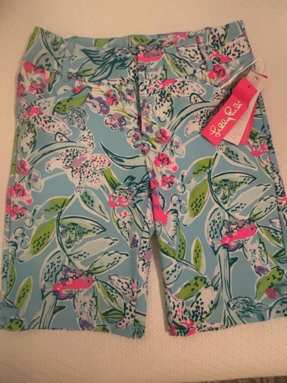 NWT Lilly Pulitzer Luxletic Tropical Fish Performance Shorts Size 4